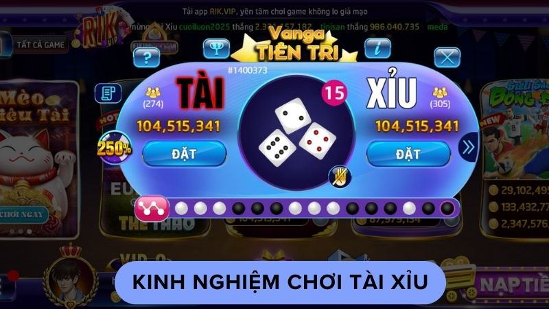 Ưu điểm khi trải nghiệm tài xỉu tại Rikvip